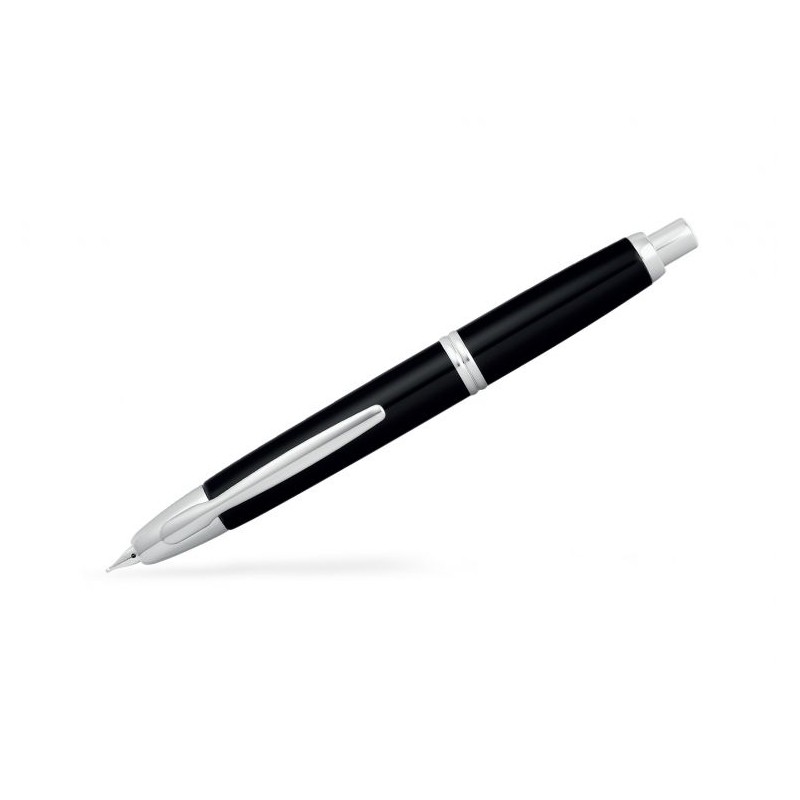 Pilot Capless Rhodium Trims Fountain Pen Black Medium nib