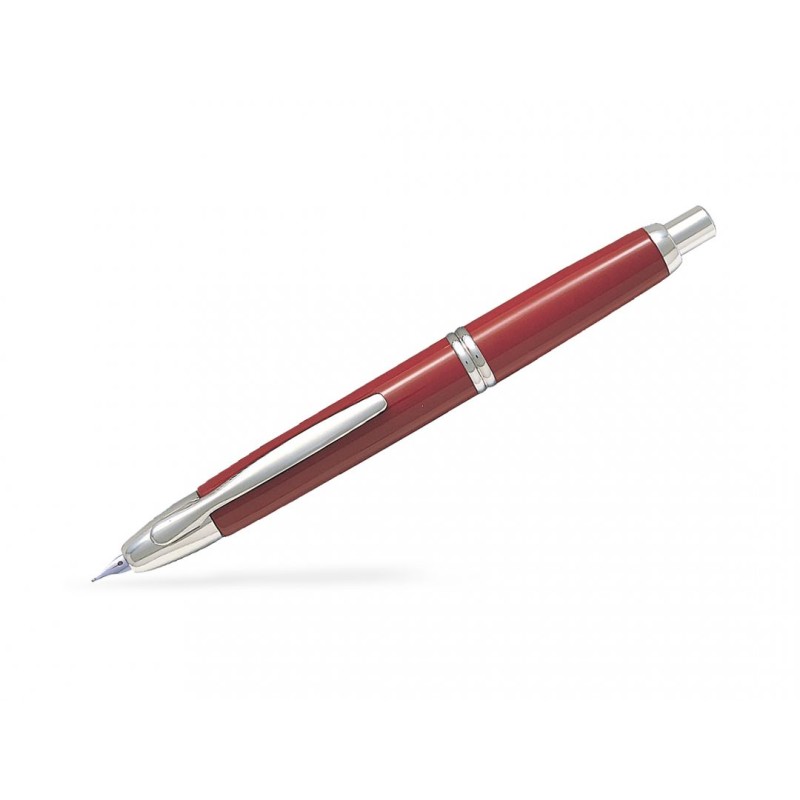 Pilot Capless Rhodium Trims Fountain Pen Red Fine nib