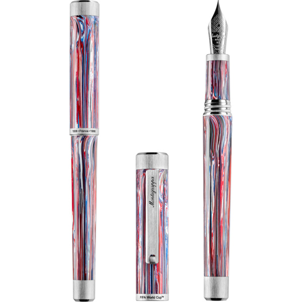Montegrappa Zero Fifa Fountain Pen France- Fine gold nib 14K