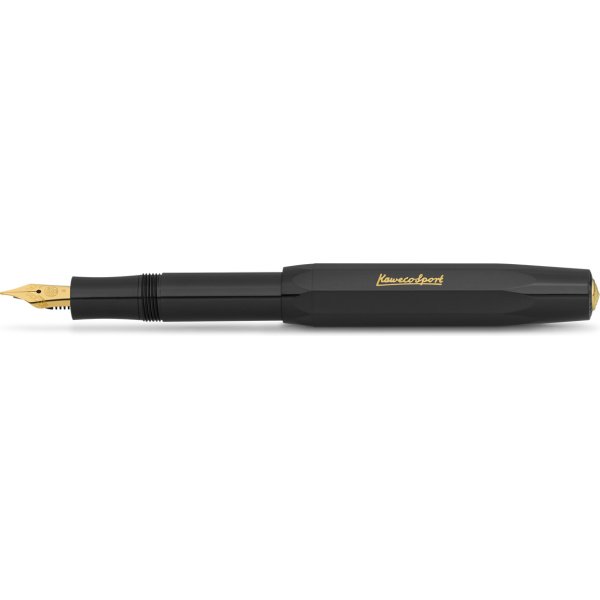 Kaweco 活塞运动经典黑色钢笔，带 M 笔尖