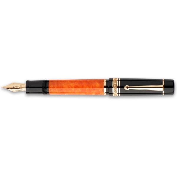 Penna Stilografica Delta DV Original Mid-Size Finiture color oro Pennino F